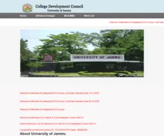 JuCDC.in(Jammu University College Development Council) Screenshot