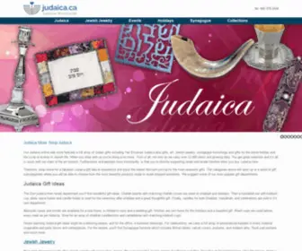 Judaica.ca(Judaica Store Jewish gift shop Israel Artists Buy Judaica) Screenshot