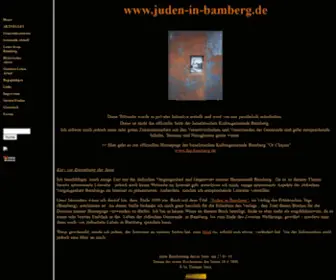 Juden-IN-Bamberg.de(Juden in Bamberg) Screenshot