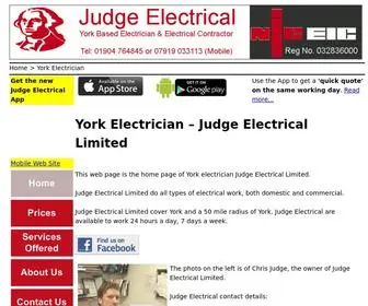 Judgeelectrical.co.uk(York electrician Judge Electrical Ltd) Screenshot