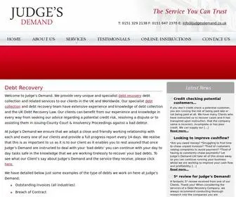 Judgesdemand.co.uk(Judge’s Demand are highly experienced and successful Debt Collection Agency providing International Debt Recovery and Debt Collection services) Screenshot