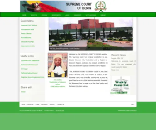 Judiciary-Benin-Gov.com(Supreme Court of Benin) Screenshot