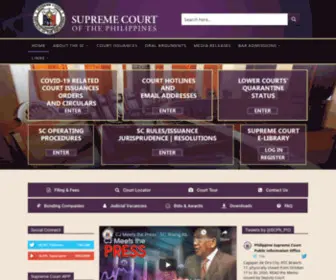 Judiciary.gov.ph(Supreme Court of the Philippines) Screenshot