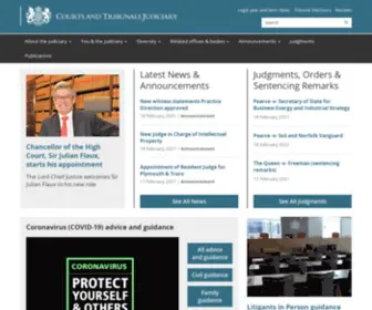 Judiciary.gov.uk(Courts and Tribunals Judiciary) Screenshot