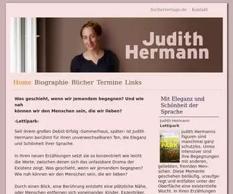 Judithhermann.de(Judith Hermann Autorenseite) Screenshot