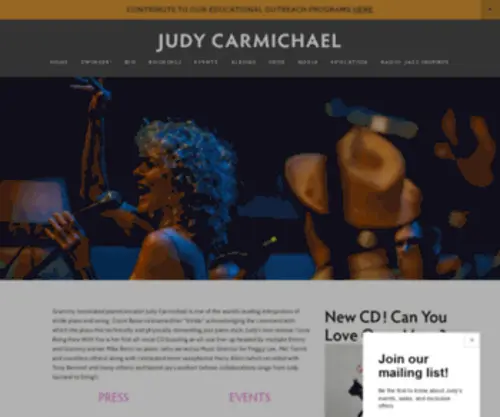 Judycarmichael.com(Grammy nominated pianist/vocalist Judy Carmichael) Screenshot