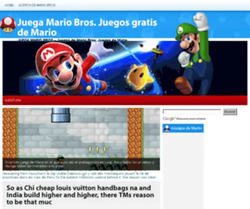 Juegamariobros.com(Juegos Mario Bros) Screenshot