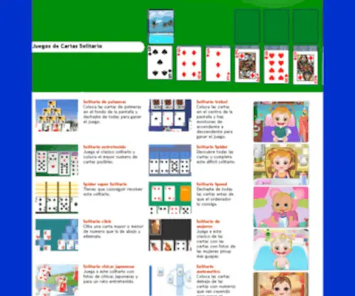 Juegosdecartassolitario.net(Juegos de Cartas Solitario) Screenshot