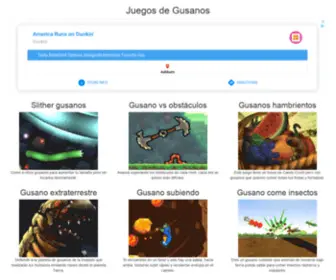 Juegosdegusanos.com(Juegos de Gusanos) Screenshot