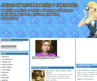 Juegosvestirfamososcantantes.com(Maquillar, peinar y vestir a famosas y famosos) Screenshot