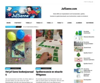 Jufsanne.com(Sinds 2002 een inspiratiebron met lesmaterialen) Screenshot