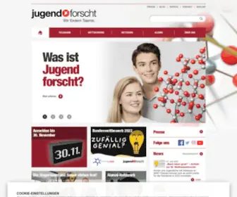 Jugend-Forscht.de(Stiftung Jugend forscht e) Screenshot
