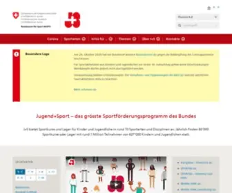 Jugendundsport.ch(Startseite) Screenshot