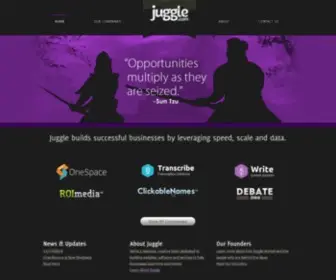 Juggle.com(Building Successful Businesses Using Speed) Screenshot
