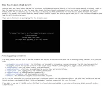 Jugglingdb.com(The Internet Juggling Database) Screenshot