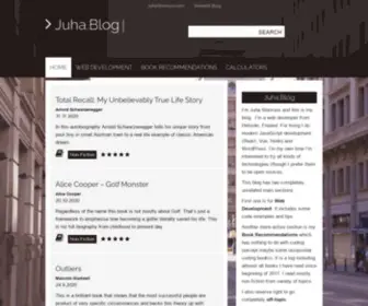 Juha.blog(This blog has posts about web development) Screenshot