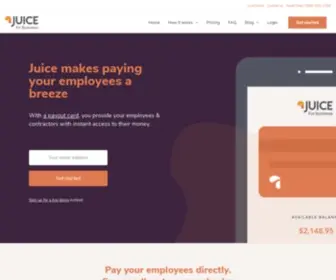 Juiceforbusiness.com(Make paying your employees a breeze) Screenshot