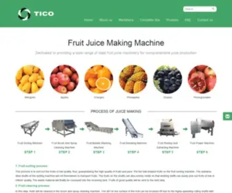 Juicemakingmachine.com(Outstanding juice making machine for juice production and making) Screenshot