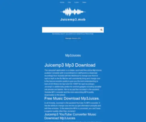 JuiceMP3.mobi(Juice Mp3 Free download music Free Mp3 juice) Screenshot