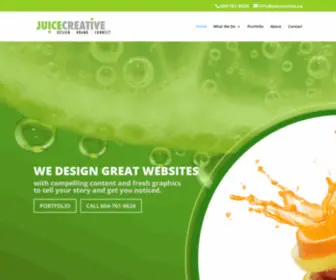 Juiceonline.ca(Graphic Design Services Surrey) Screenshot