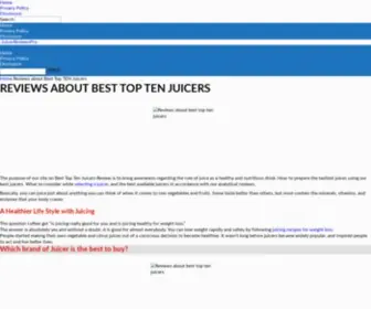 Juicerreviewspro.com(Reviews about Best Top TEN Juicers) Screenshot