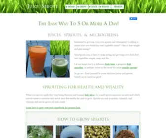 Juicysprout.com(Juices, sprouts, &amp; microgreens) Screenshot