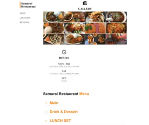 Juisyfood.com(Samurai Restaurant) Screenshot