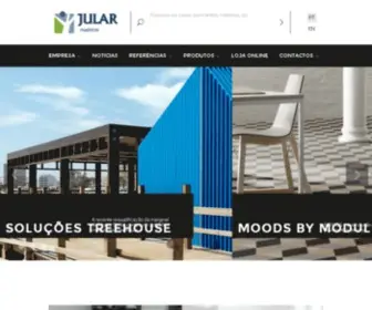 Jular.pt(Madeiras, Casas Modulares, Pavimentos, Decks, Estruturas, Revestimentos e Placas) Screenshot