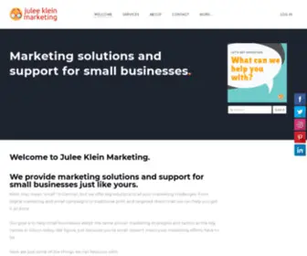 Juleekleinmarketing.com(Marketing solutions and support for small businesses. Our goal) Screenshot