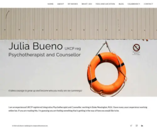 Juliabueno.co.uk(Psychotherapist and Counsellor) Screenshot
