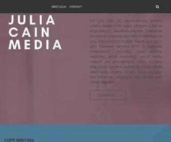 Juliacainmedia.com(Freelance Creative Content) Screenshot