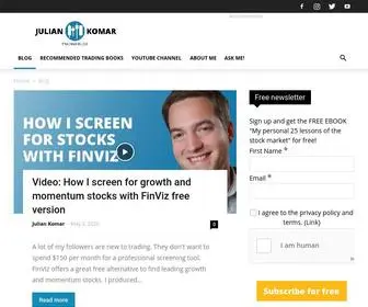 Julian-Komar.com(Trading Blog) Screenshot