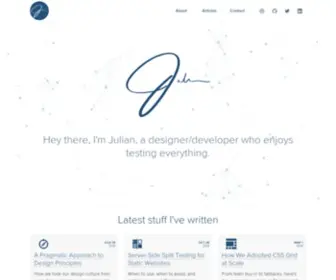 Julian.is(Web Designer) Screenshot