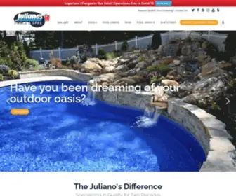 Julianospools.com(Juliano's Pools) Screenshot
