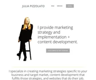 Juliapizzolato.com(Helping you create marketing your customers will like) Screenshot