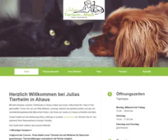 Julias-Tierheim.de(Julias Tierheim in Ahaus) Screenshot