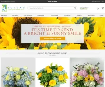 Juliasflorist.com(Wilmington NC Same) Screenshot