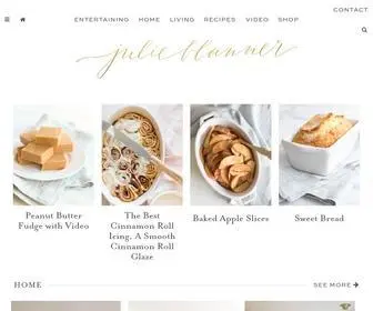 Julieblanner.com(Recipes, Entertaining, and Home Decor Projects) Screenshot