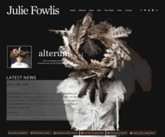 Juliefowlis.com(The Official Website) Screenshot