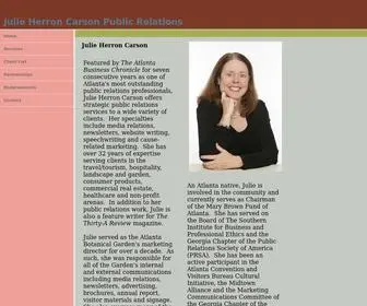 Julieherroncarsonpr.com(Julie Herron Carson Public Relations) Screenshot