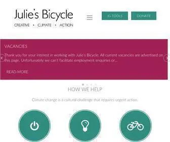 Juliesbicycle.com(Julie's Bicycle) Screenshot