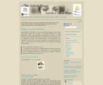 Juliettedrouet.org(Ce site propose l’édition savante du journal épistolaire de Juliette Drouet à Victor Hugo) Screenshot