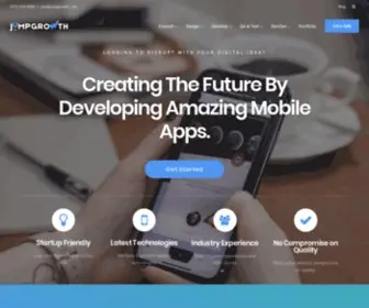Jumpgrowth.com(Startup app development company) Screenshot