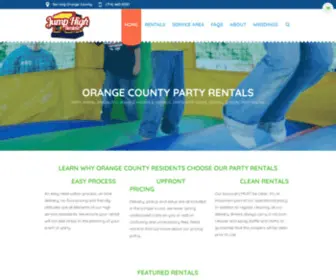 Jumphighrentals.com(Party Rentals Serving Orange County) Screenshot