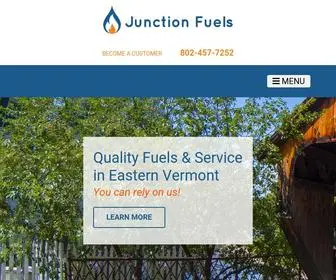 Junctionfuels.com(Heating Oil & Propane Delivery in Eastern Vermont) Screenshot