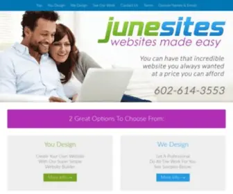 Junesites.com(Websites Made Easy) Screenshot