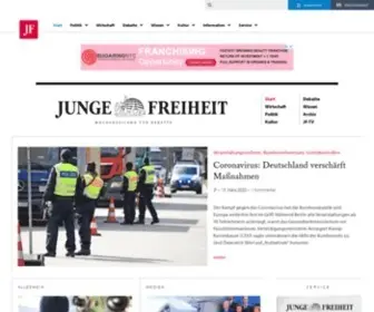 Jungefreiheit.de(Wochenzeitung für Debatte) Screenshot