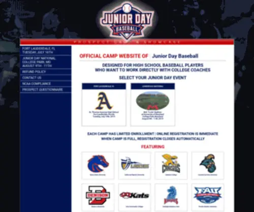 Juniordaybaseball.com(Juniordaybaseball) Screenshot