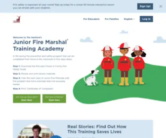 Juniorfiremarshal.com(The Hartford’s Junior Fire Marshal® Training Academy) Screenshot