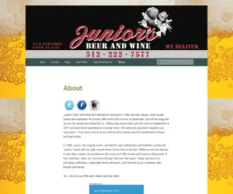 Juniorsbeer.com(Juniors Beer and Wine) Screenshot
